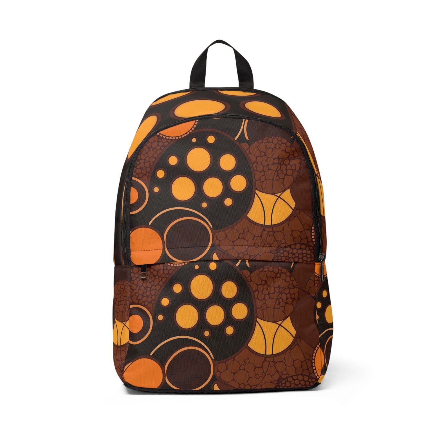 Fashion Backpack Waterproof Orange Brown Spotted Print