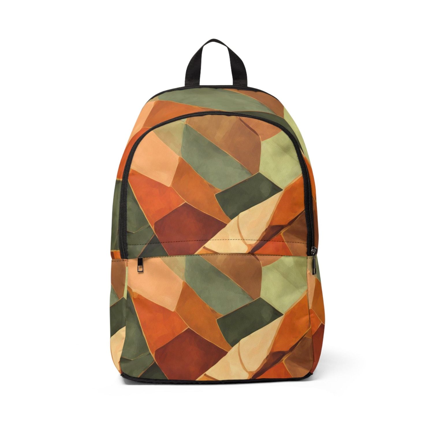 Fashion Backpack Waterproof Rustic Red Abstract Pattern