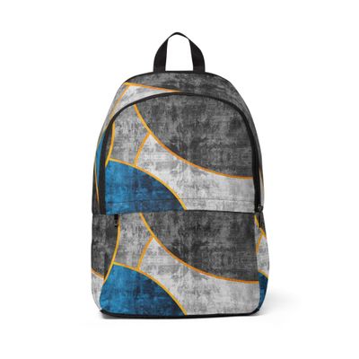 Fashion Backpack Waterproof Blue Grey Design