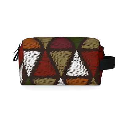 Travel Accessories Pouch Bag - Multicolor Tribal Pattern
