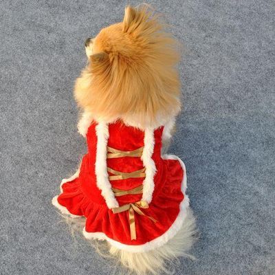 Classic Festive Red Velvet Skirt For Pet Fashionistas
