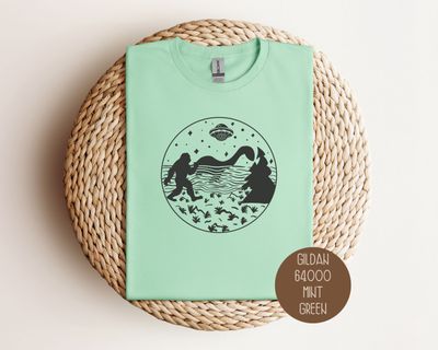Bigfoot Loch Ness Monster UFO Shirt