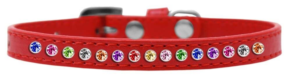 Dog, Puppy &amp; Pet Fashion  Collar, &quot;One Row Confetti Crystal Rimsets&quot;