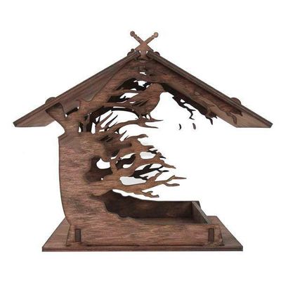 Rustic Woodland Hanging Bird Feeder - Charming Outdoor Garden Decor