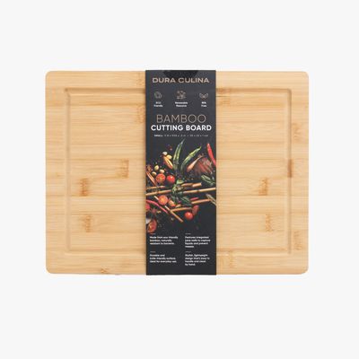 Bamboo Wood Cutting Board: Small – (11.81” x 9.06”) Durable, Eco-Friendly Chopping Board