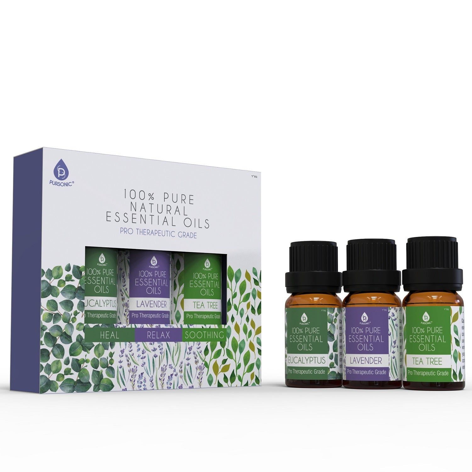 3 pack of 100% Pure Essential Oils (Eucalyptus, Lavender &amp; Tea Tree)