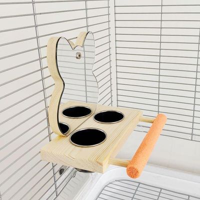 Interactive Parrot Puzzle Bird Toy With Stainless Steel Claw Stand And Mirror