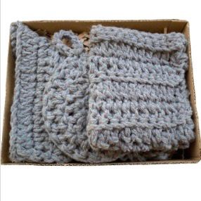 Gift Set Mens Trio Soap Saver Bag  Facial Scrubby Washcloth