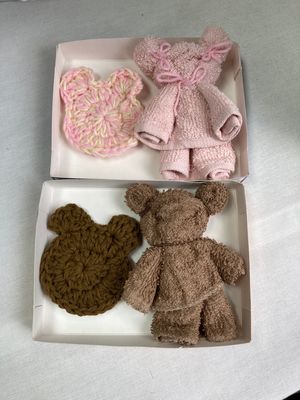 Gift Set for Baby Toddler Kids Teddy Bear Scrubby And Bath Towel