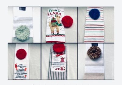 Gift Set Kitchen Handcrafted Dish Scrubby with Dish Towel