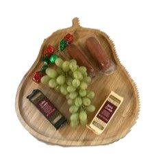 Cutting Board Charcuterie PEAR Shaped Bamboo 12 x 10.75 inches