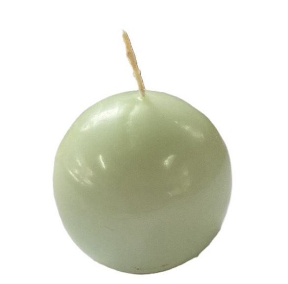 Round Ball Candle Light Green Mint Scented 5 oz