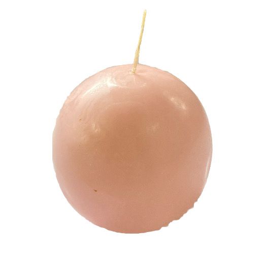 Round Ball Candle Dusty Rose Pink SORBET Scented 6 oz