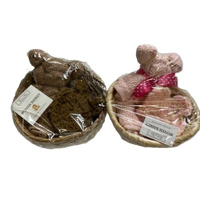 Teddy Bear Baby Wash Cloth Sponge Bath Set