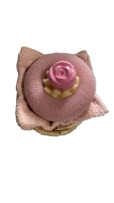 Beauty Gift Basket Pink Washcloth Scrubby Bath Fizzy Gift Set