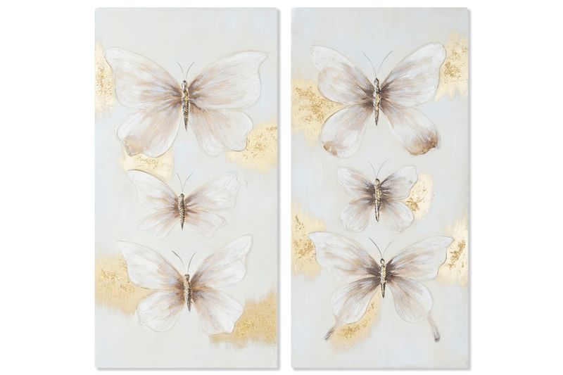 SET DE 2 LIENZOS MARIPOSAS