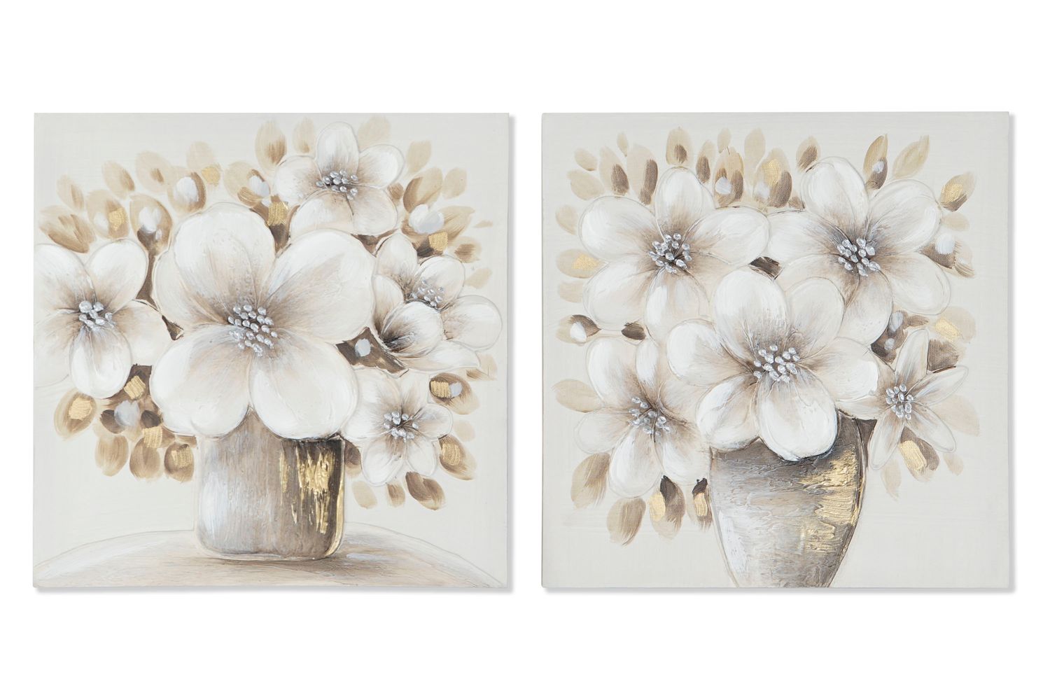 SET DE 2 LIENZOS FLORERO
