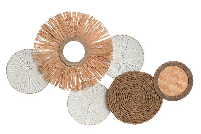DECORACIÓN PARED RAFIA FIBRA