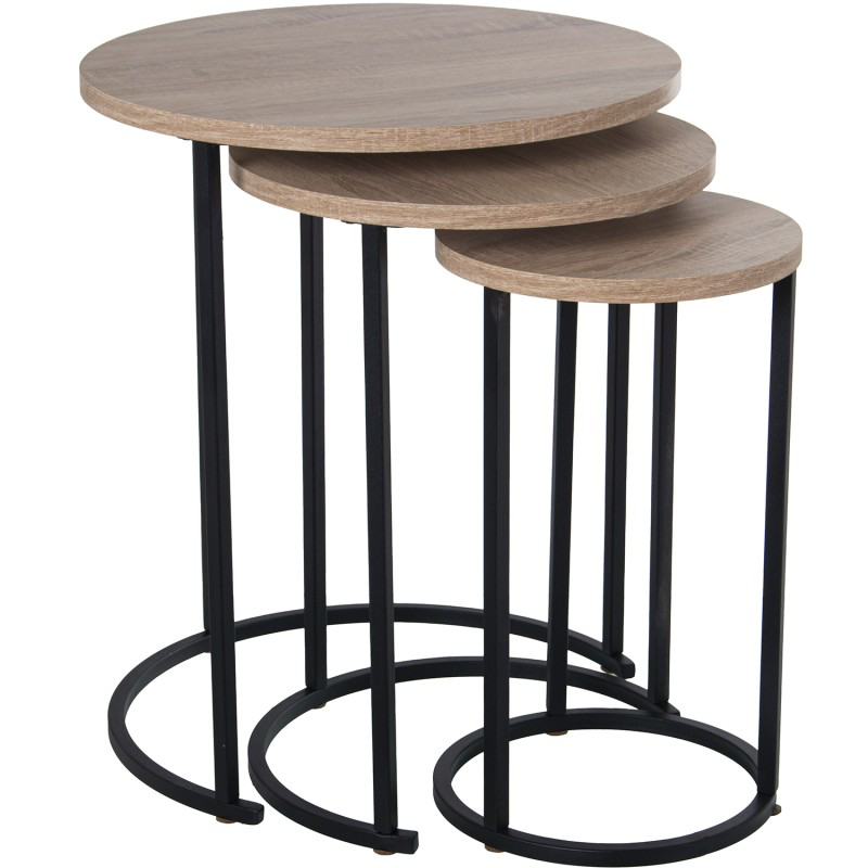 SET DE 3 MESAS AUXILIARES
