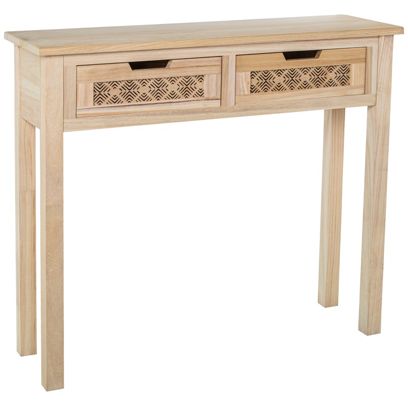 MESA DE ENTRADA CON 2 CAJONES