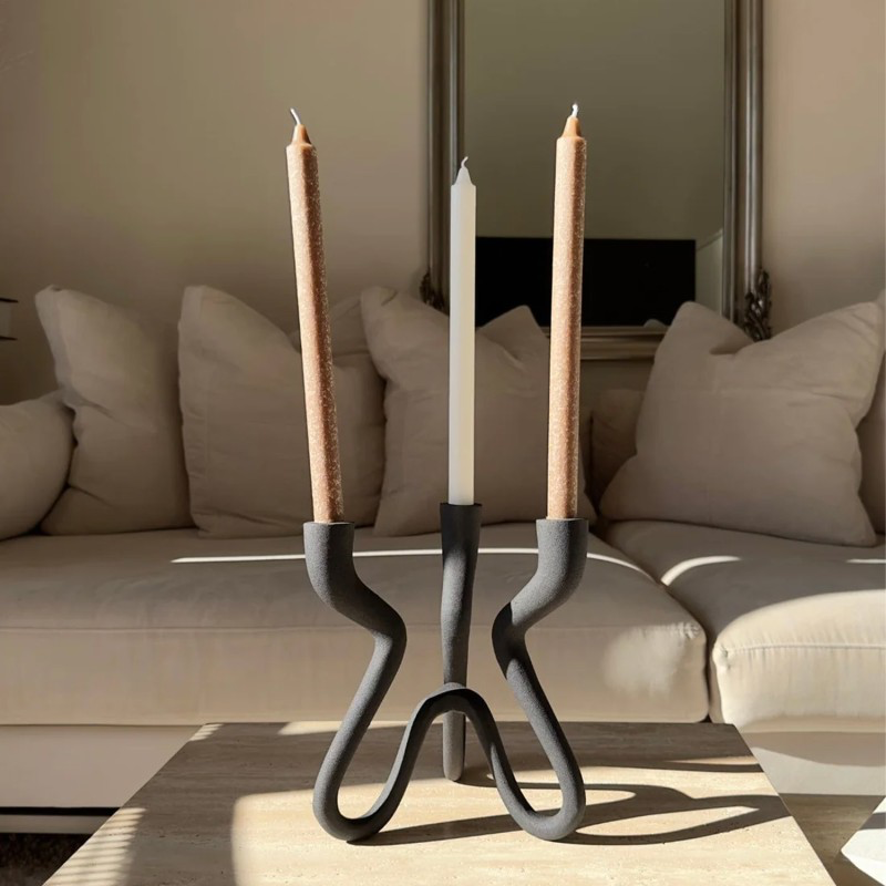 CANDELABRO 3 BRAZOS ALUMINIO