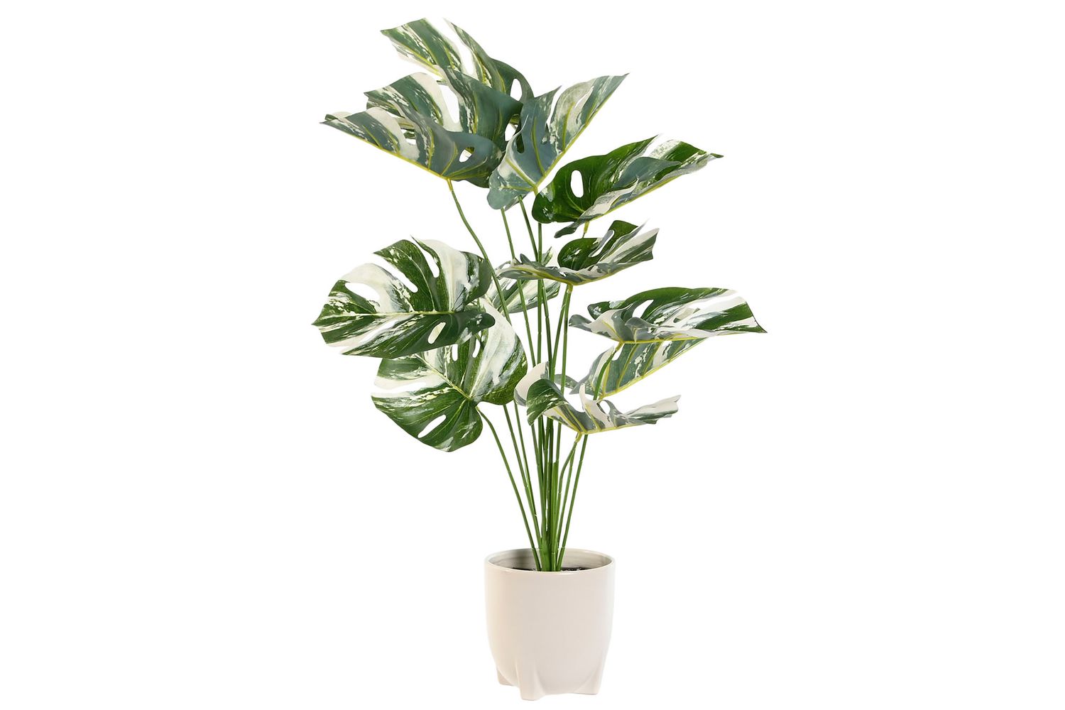 PLANTA CERÁMICA MONSTERA VERDE