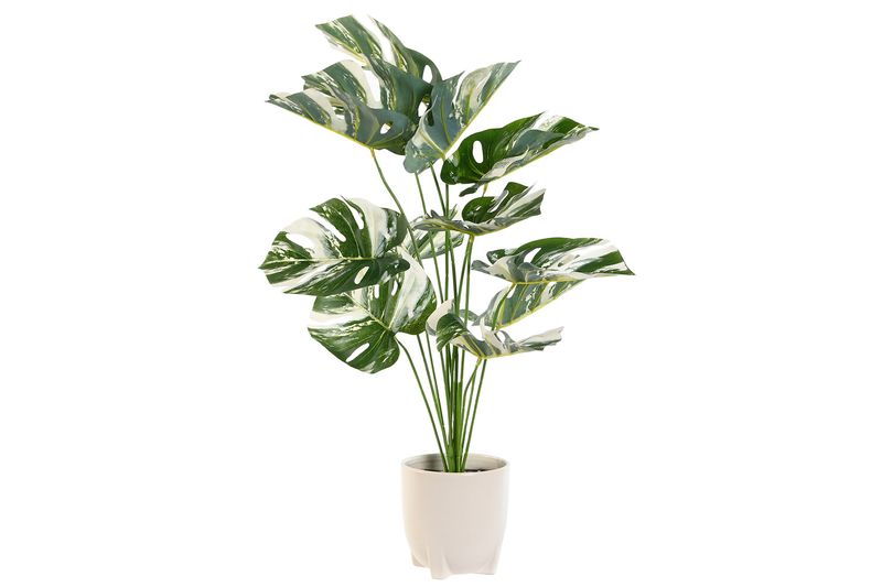 PLANTA CERÁMICA MONSTERA VERDE