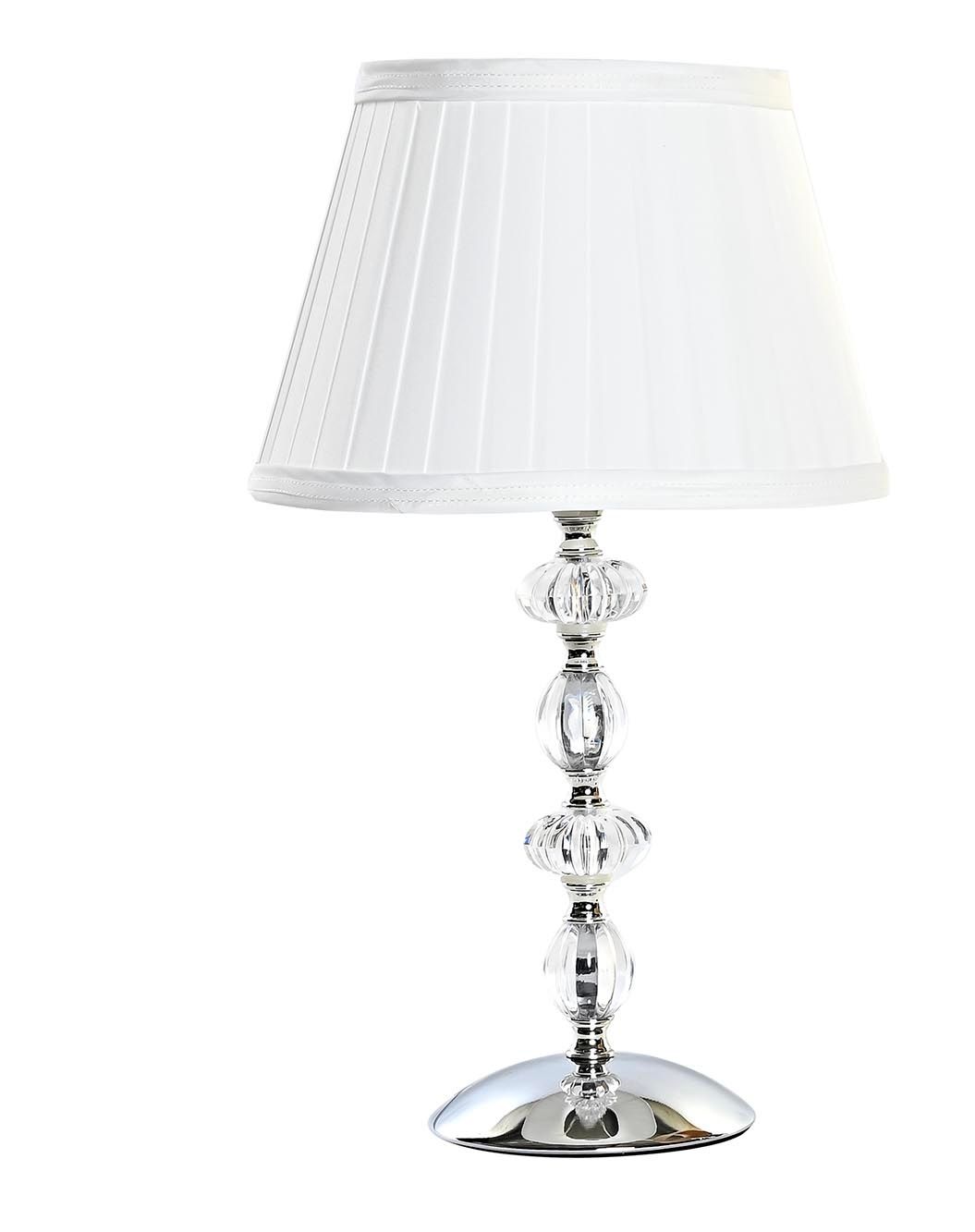 LÁMPARA SOBREMESA CRISTAL METAL
