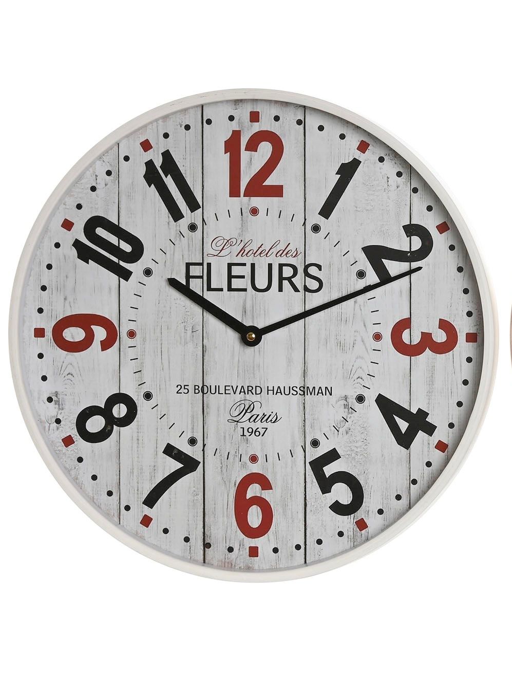 RELOJ PARED MDF CRISTAL
