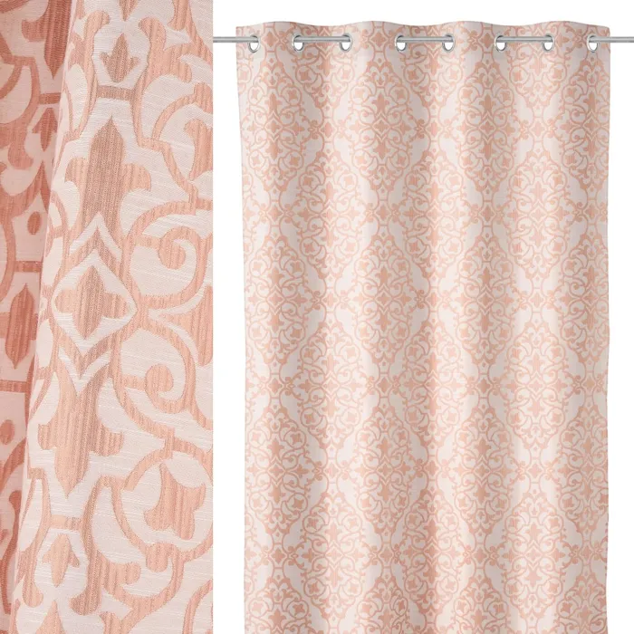 CORTINA JACQUARD TEÑIDO ESTELA ROSA