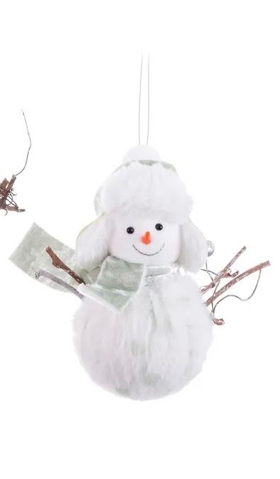 COLGANTE MUÑECO NIEVE TEJIDO