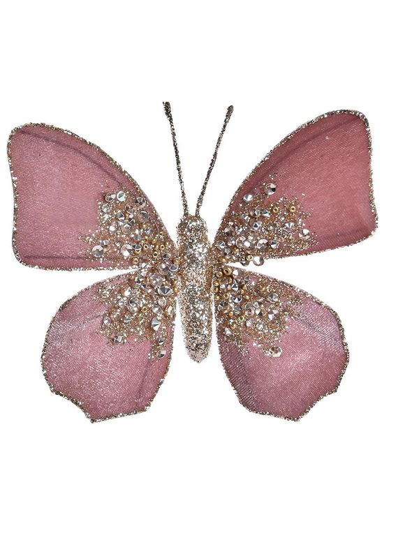 DECORACIÓN MARIPOSA TERCIOPELO CON PINZA