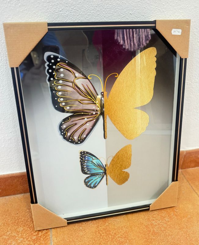 CUADRO ENMARCADO MARIPOSAS