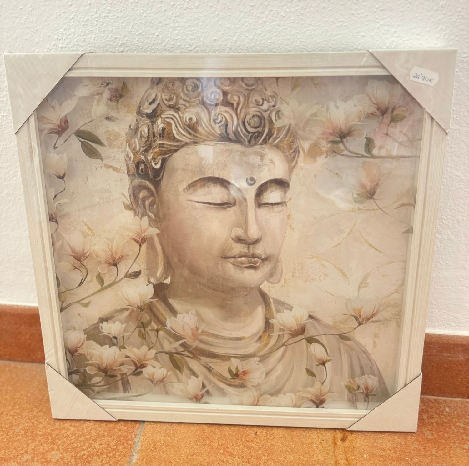CUADRO CRISTAL BUDA ENMARCADO