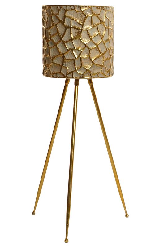MACETERO METAL DORADO