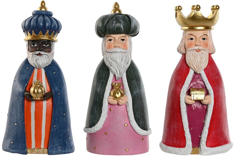 SET DE 3 FIGURAS REYES MAGOS RESINA