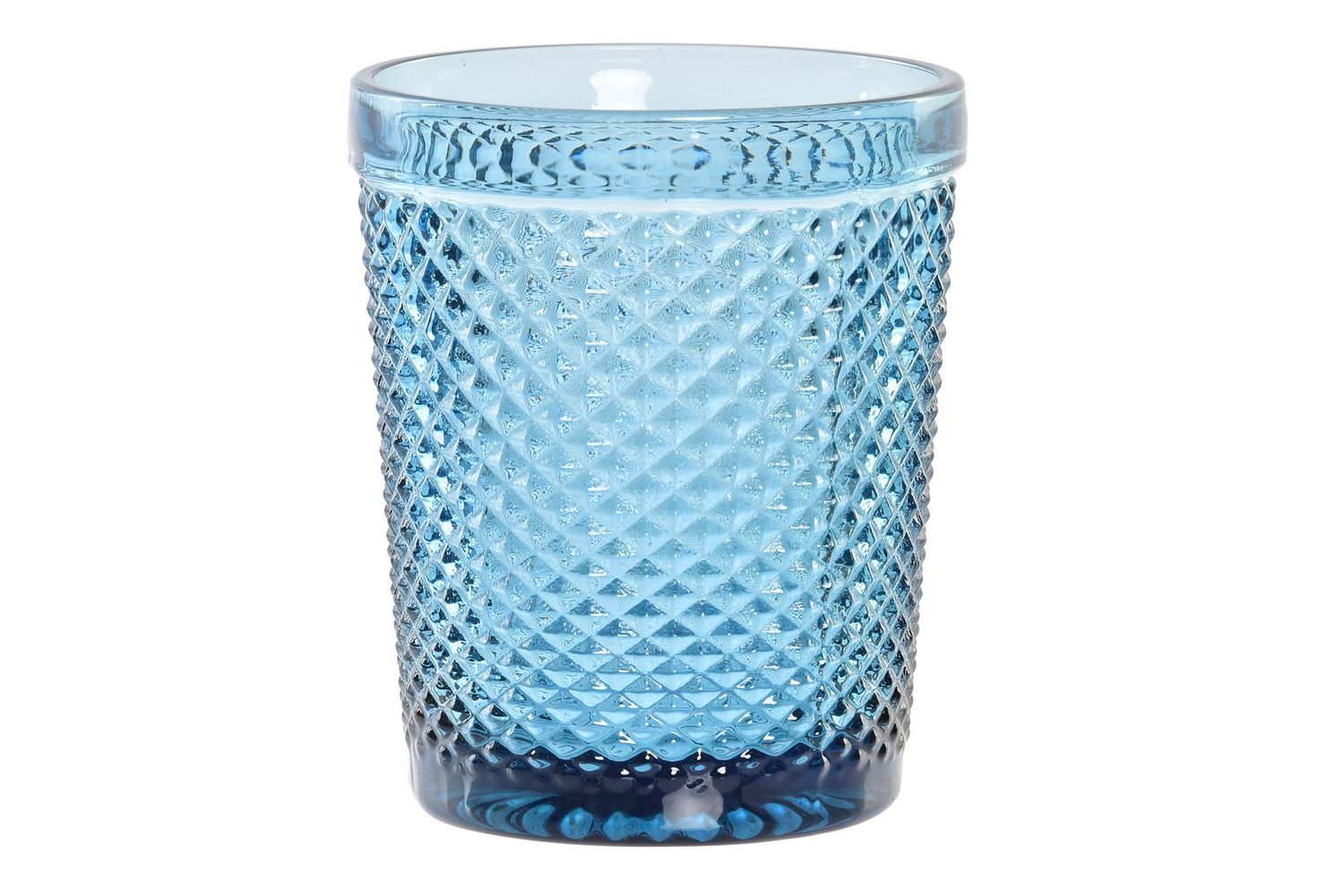 SET DE 6 VASOS CRISTAL GRABADO AZUL