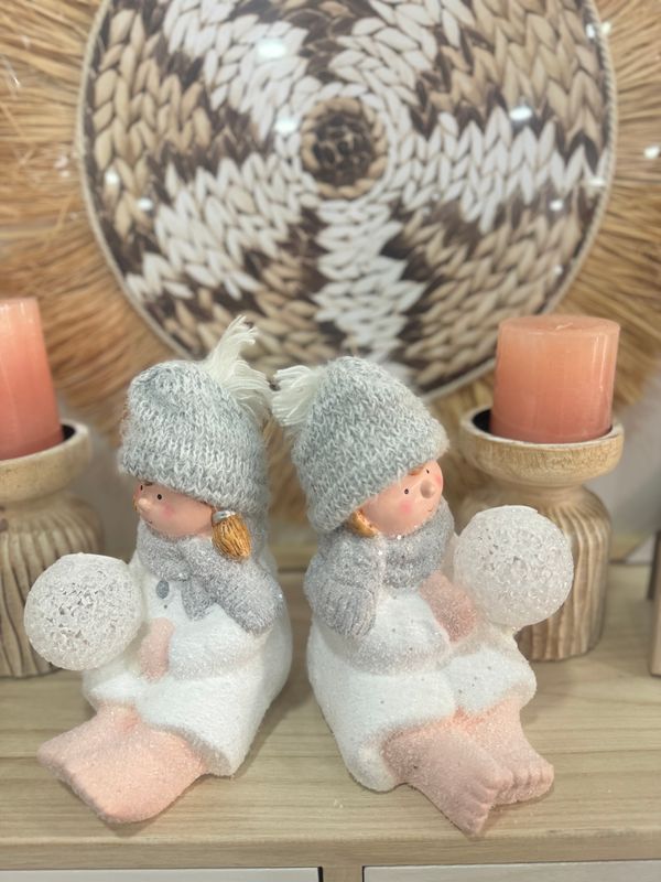 SET DE 2 FIGURAS RESINA CON LUZ