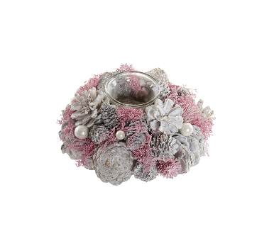 PORTAVELA CRISTAL ROSA