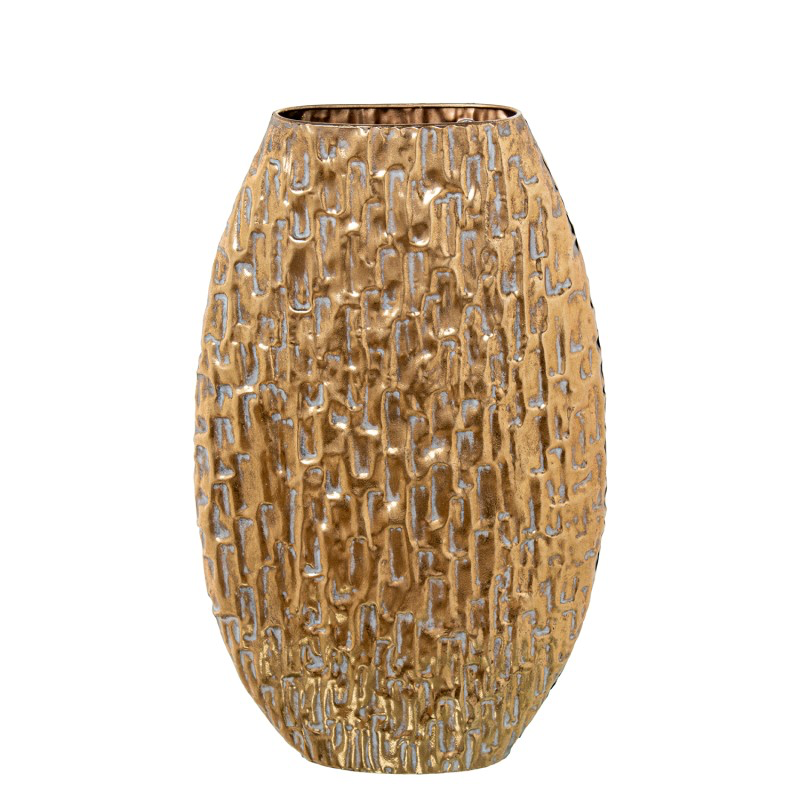 JARRÓN METAL DORADO