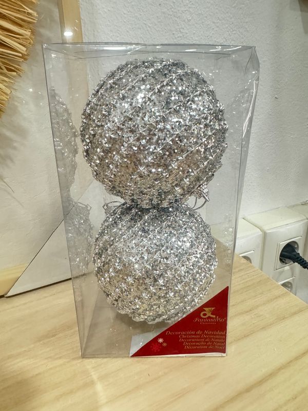 SET DE 2 BOLAS PLATA