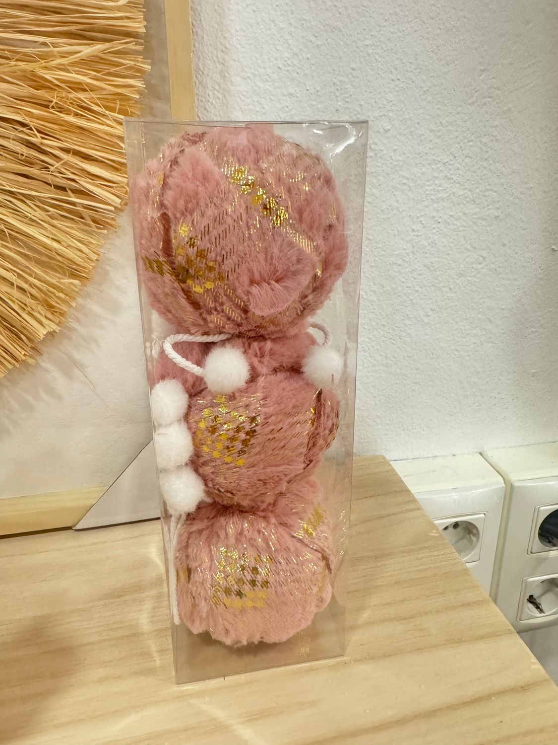 SET DE 3 BOLAS ROSAS