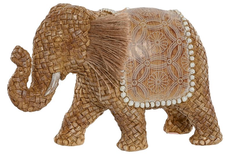 FIGURA RESINA ELEFANTE NATURAL