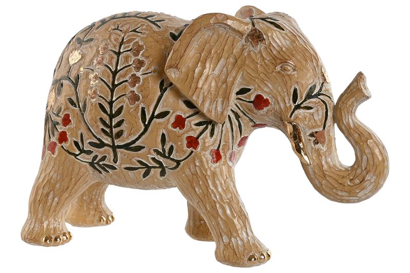 FIGURA RESINA ELEFANTE MULTICOLOR