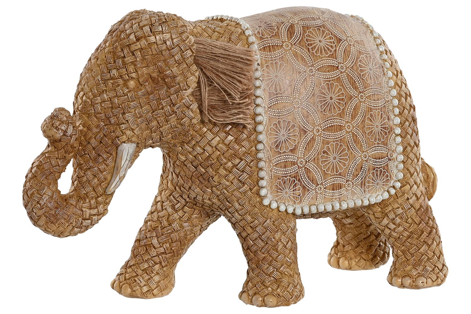 FIGURA RESINA ELEFANTE NATURAL