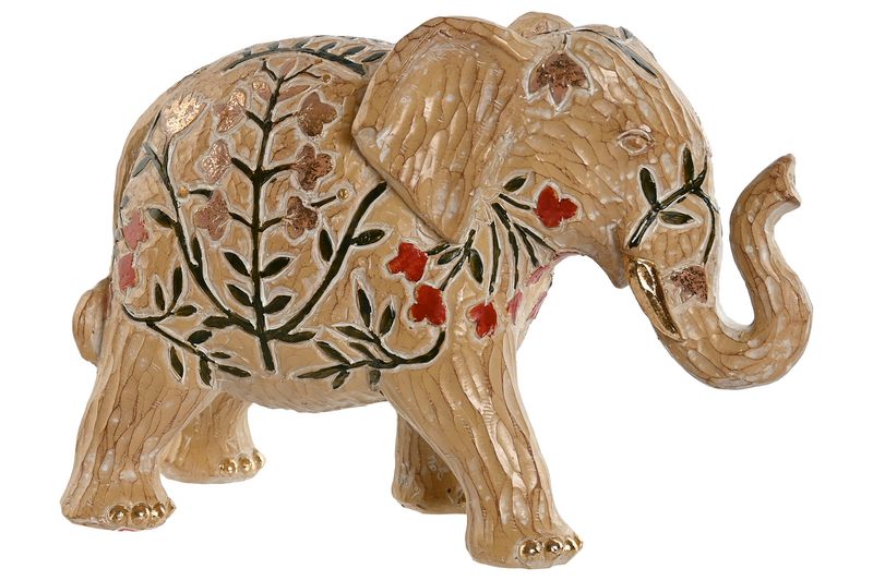 FIGURA RESINA ELEFANTE MULTICOLOR