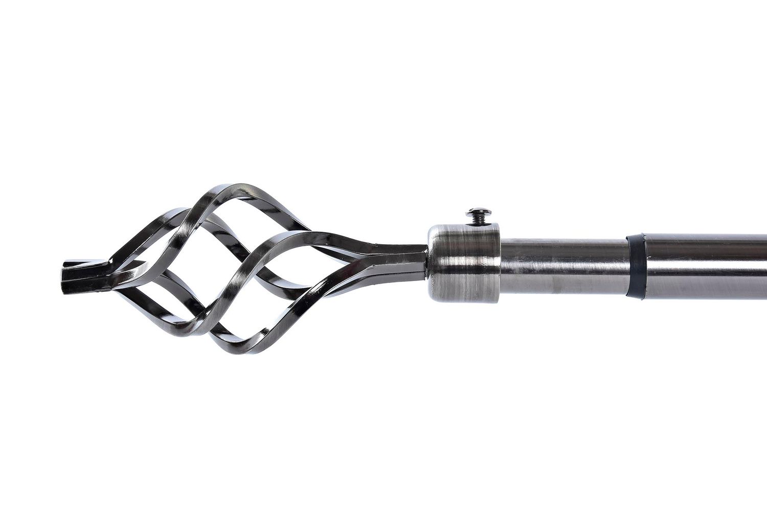 BARRA CORTINA METAL PLATA
