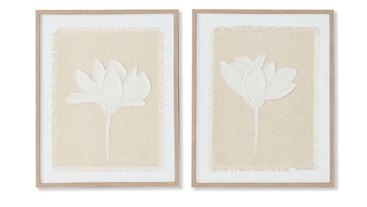 SET DE 2 CUADROS LINO BOTÁNICO