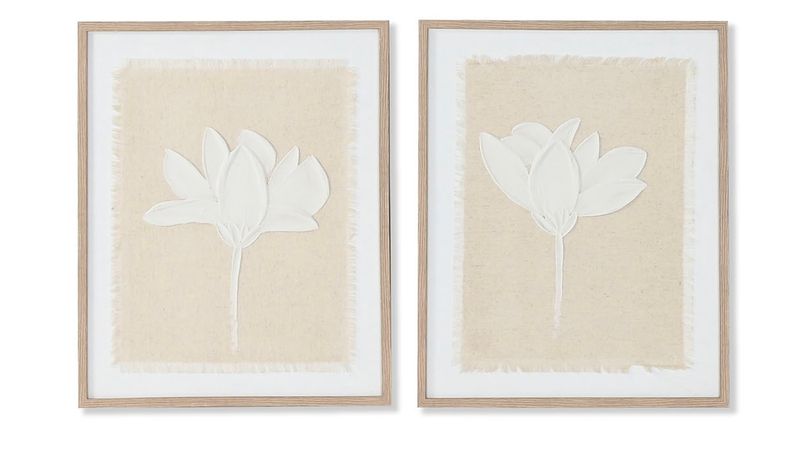 SET DE 2 CUADROS LINO BOTÁNICO