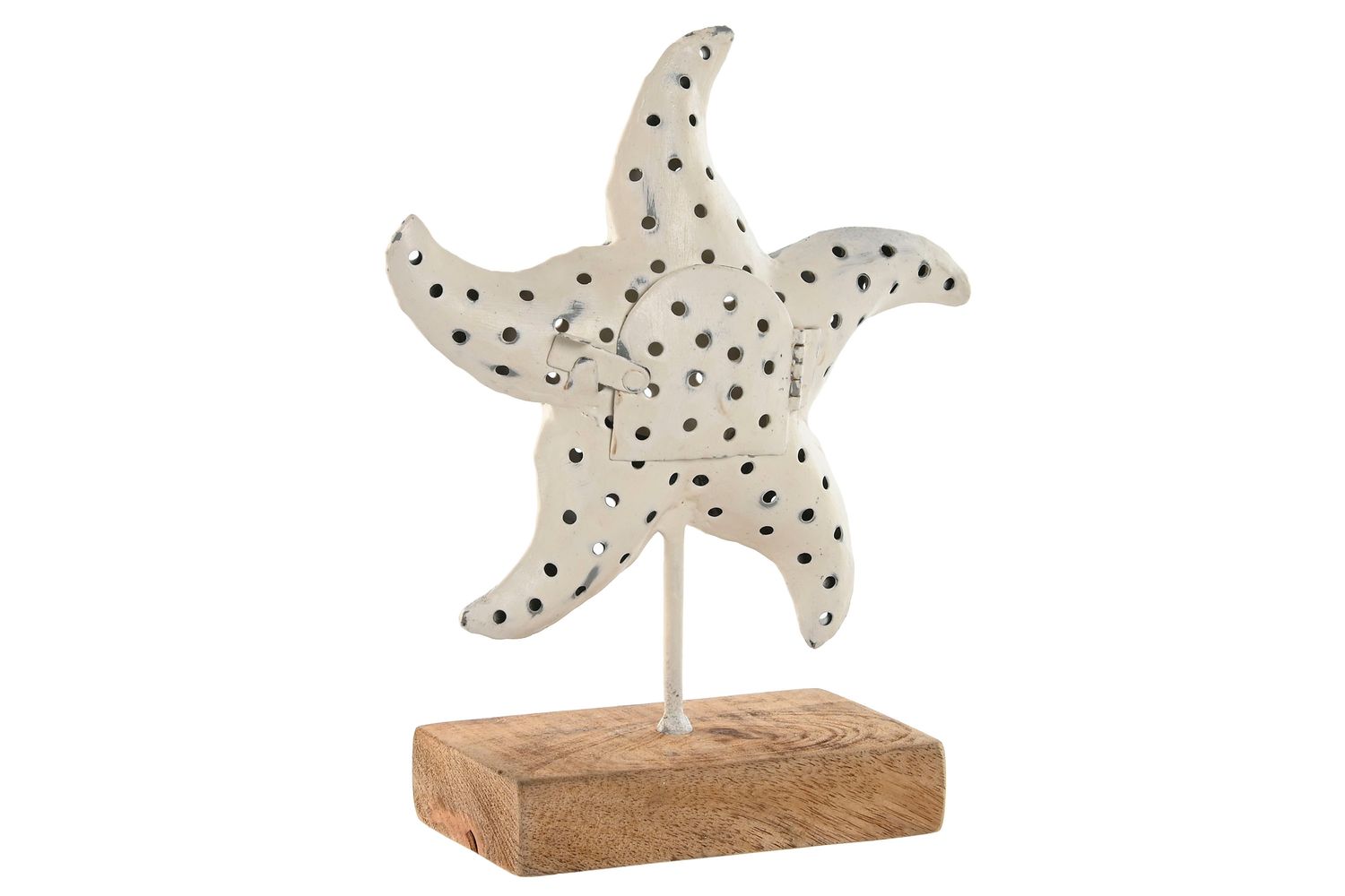 DECORACIÓN ESTRELLA DE MAR METAL/MADERA